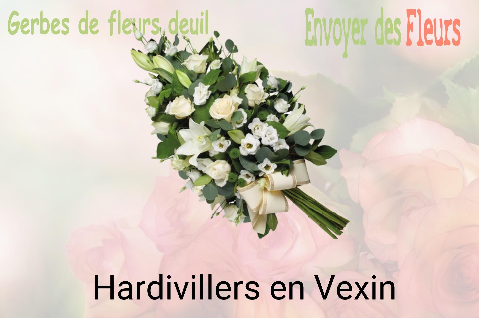 Gerbe de fleurs de deuil livrée à Hardivillers-en-Vexin